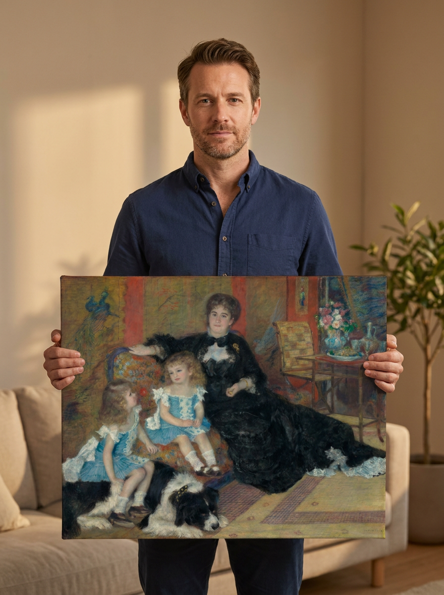 Held for scale — 24 x 18 inch canvas