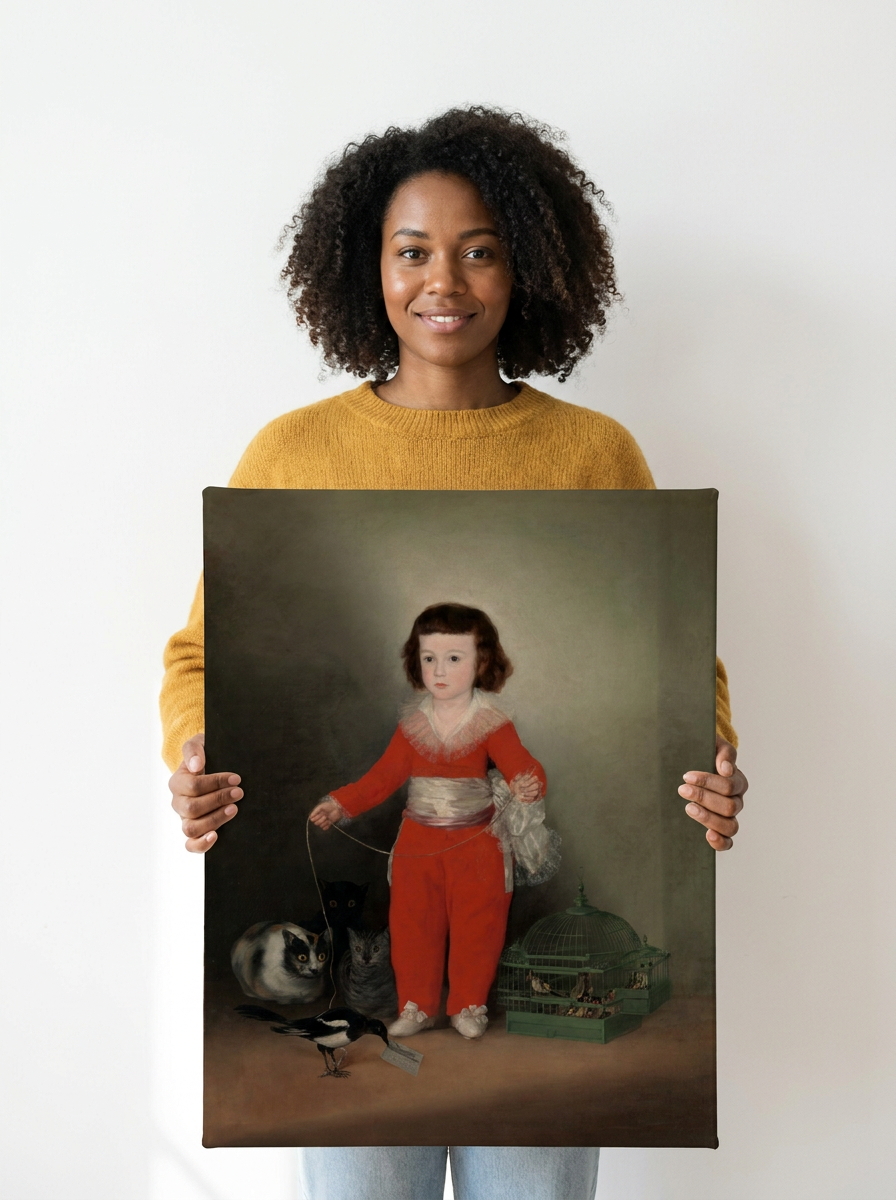 Held for scale — 16 x 20 inch canvas