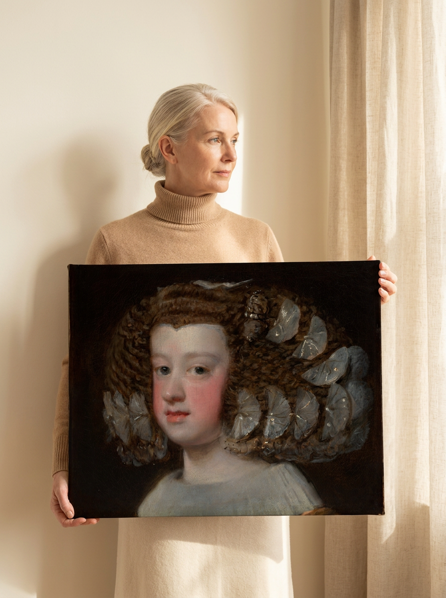 Held for scale — 24 x 18 inch canvas