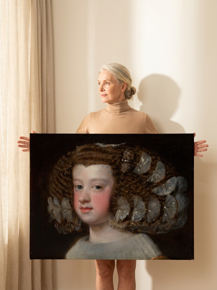 Held for scale — 36 x 24 inch canvas