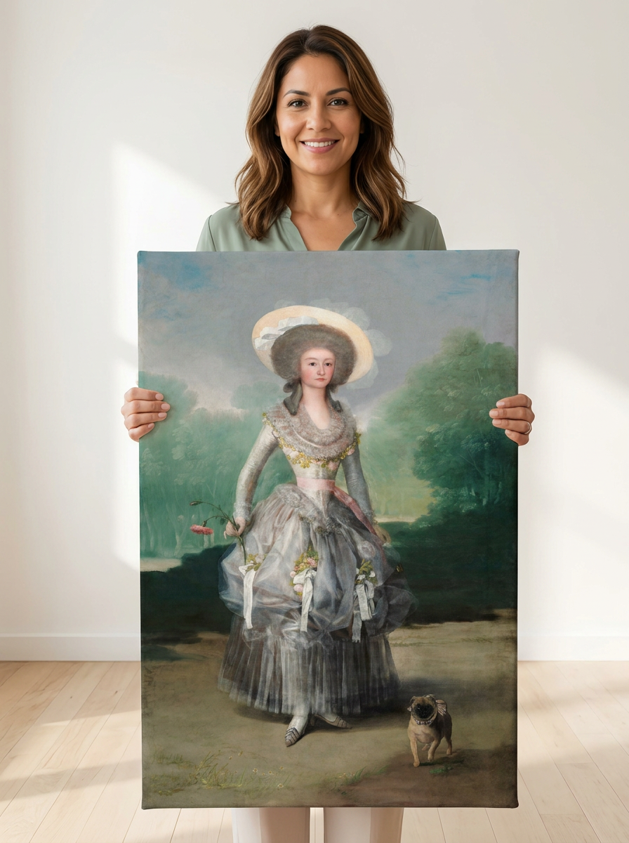 Held for scale — 18 x 24 inch canvas