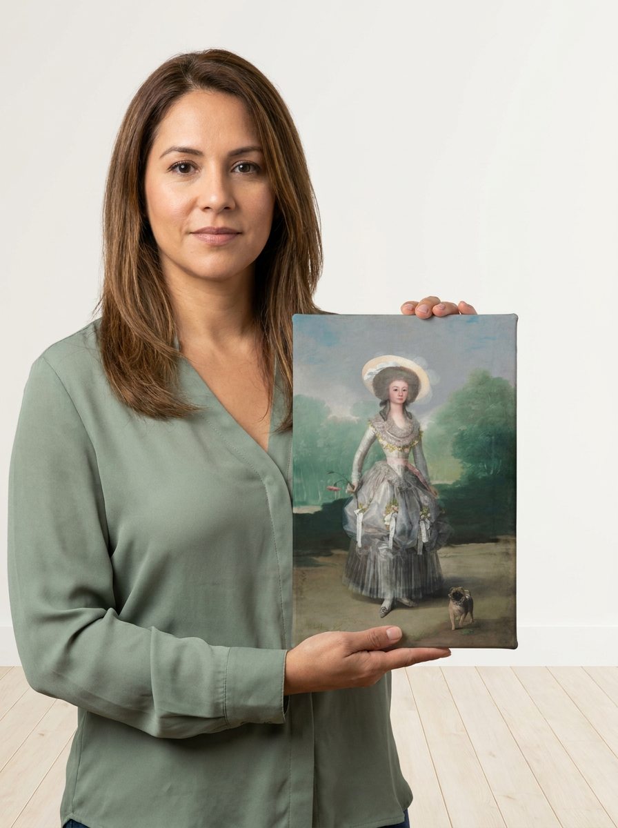 Held for scale — 8 x 10 inch canvas