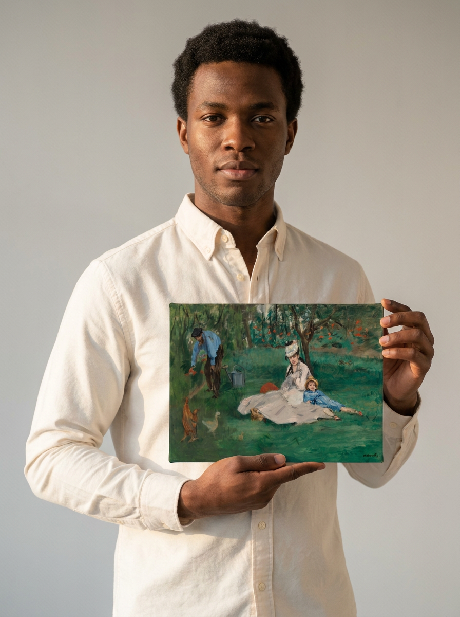 Held for scale — 10 x 8 inch canvas