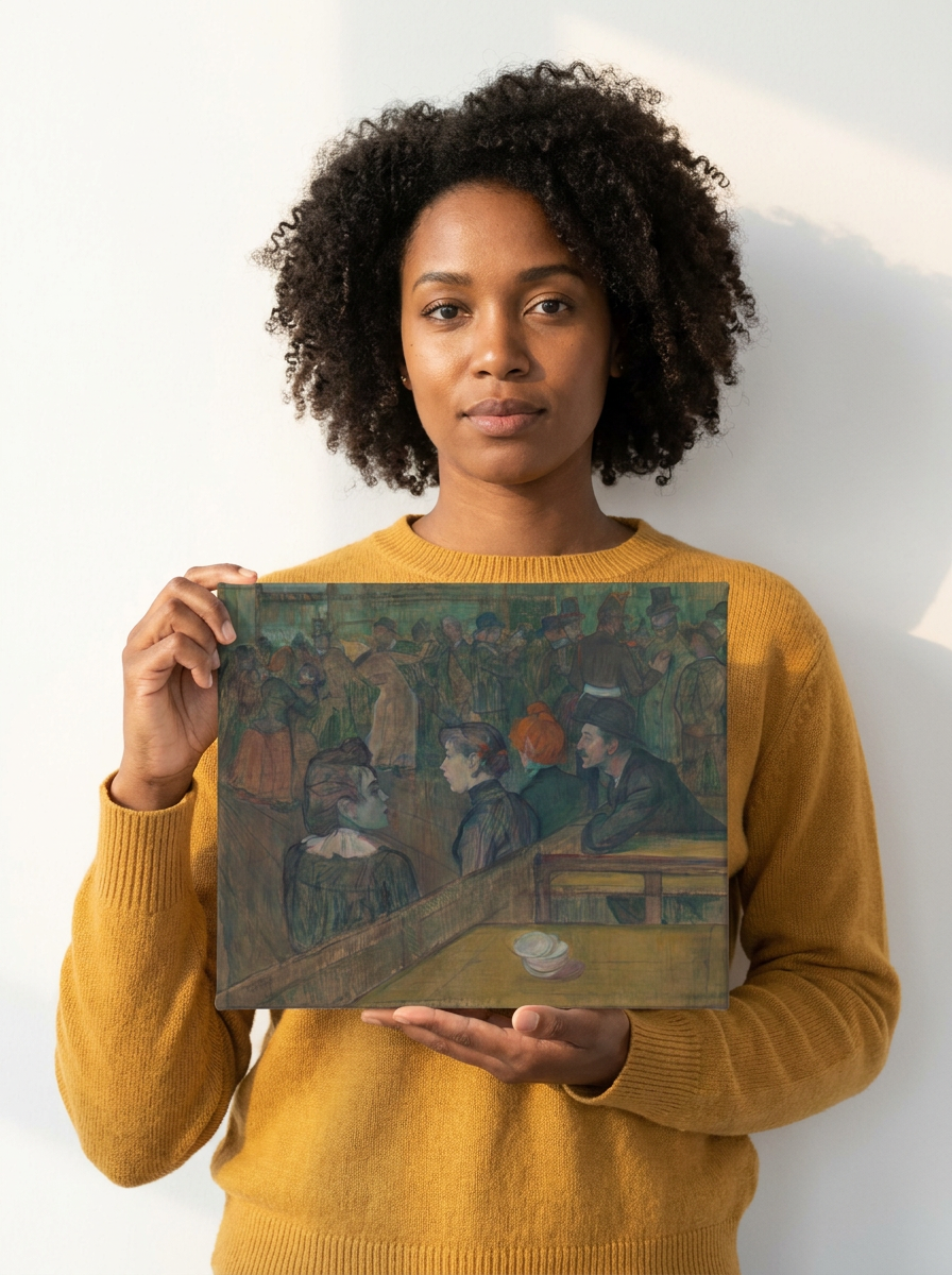 Held for scale — 10 x 8 inch canvas