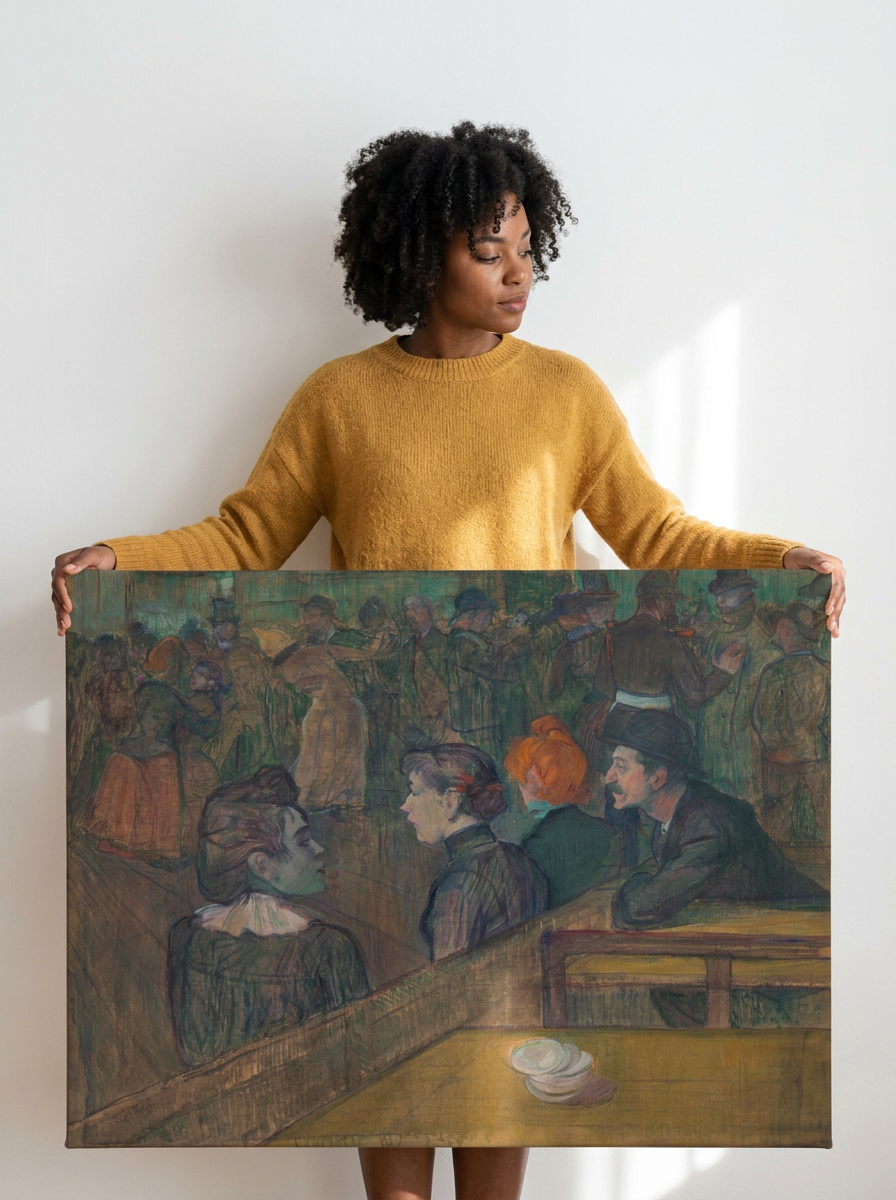 Held for scale — 36 x 24 inch canvas
