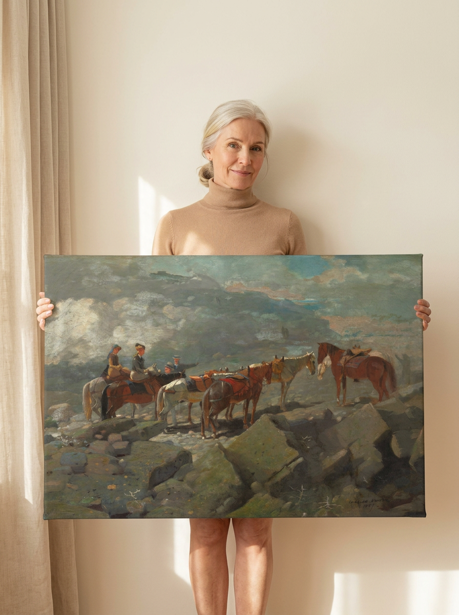 Held for scale — 36 x 24 inch canvas