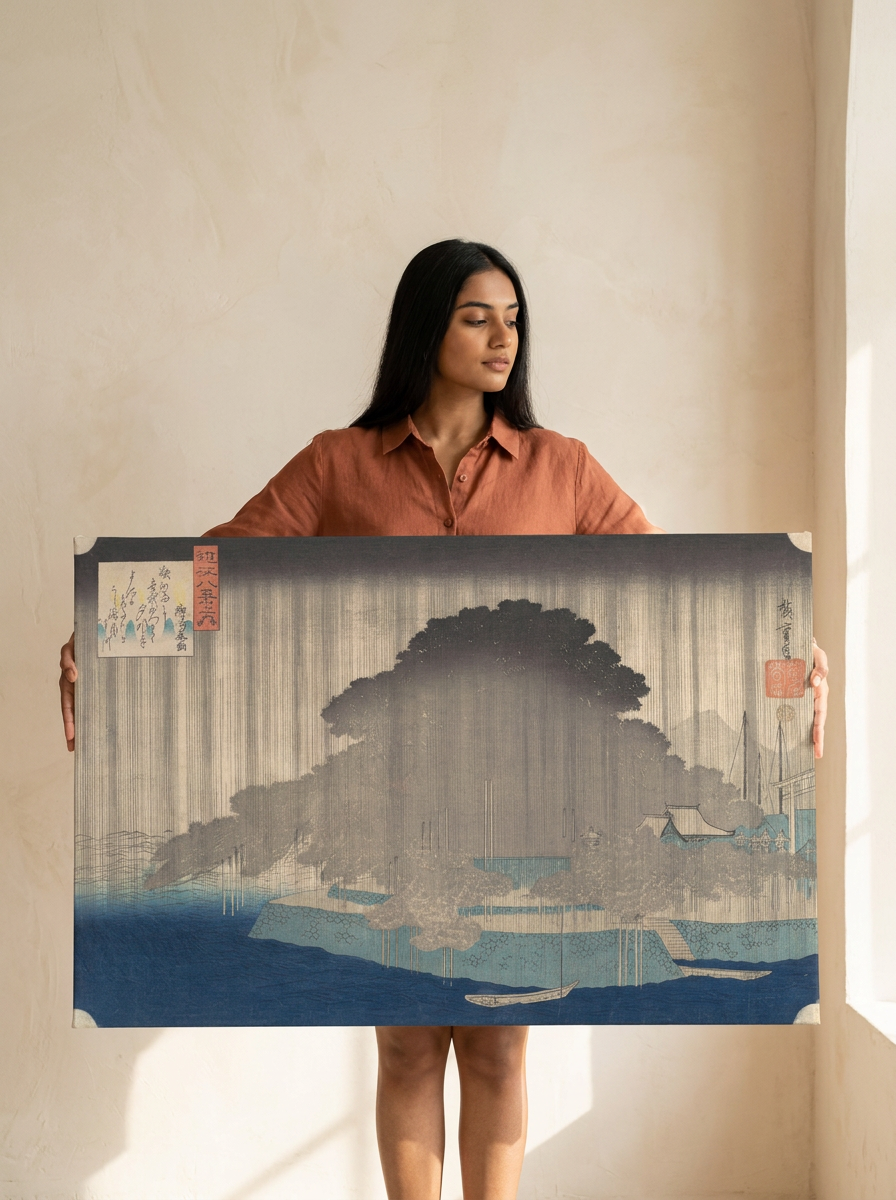 Held for scale — 36 x 24 inch canvas