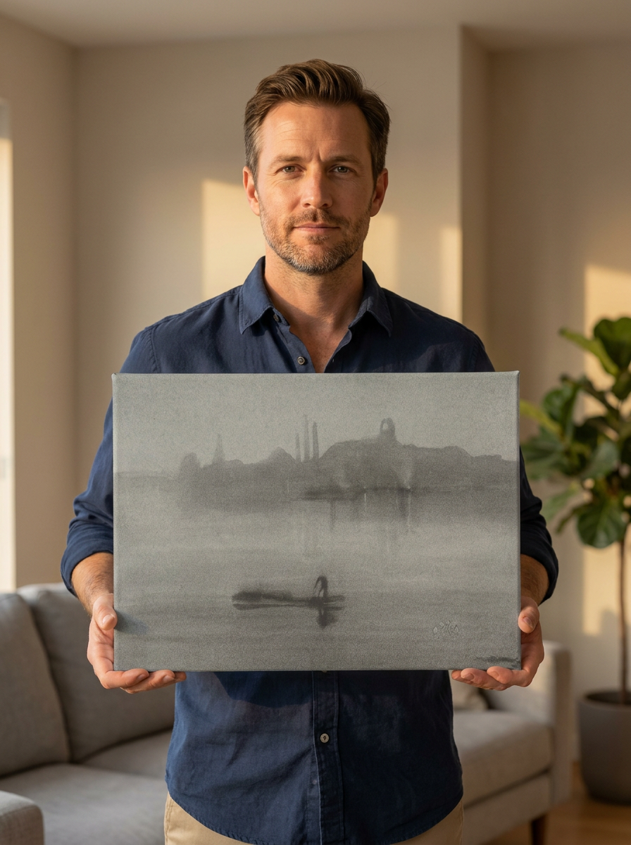 Held for scale — 24 x 18 inch canvas