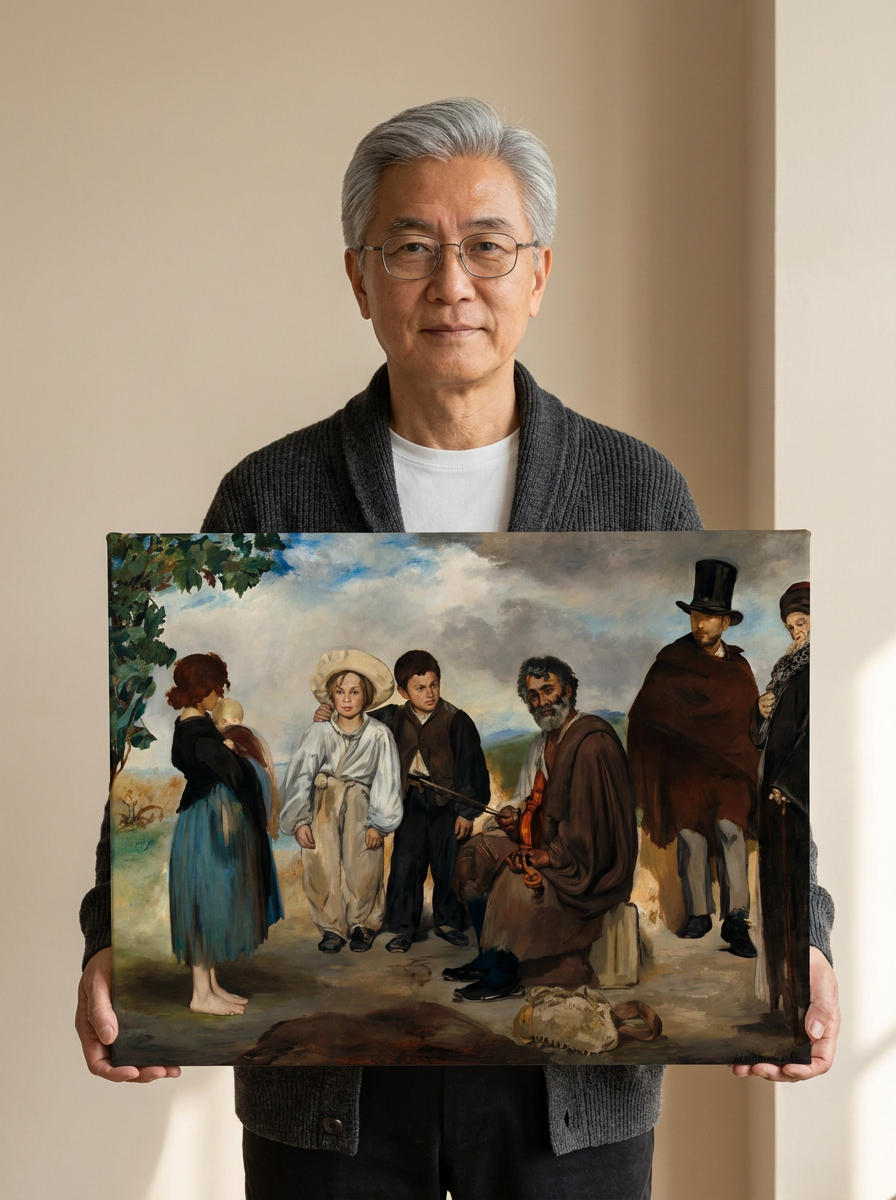 Held for scale — 24 x 18 inch canvas