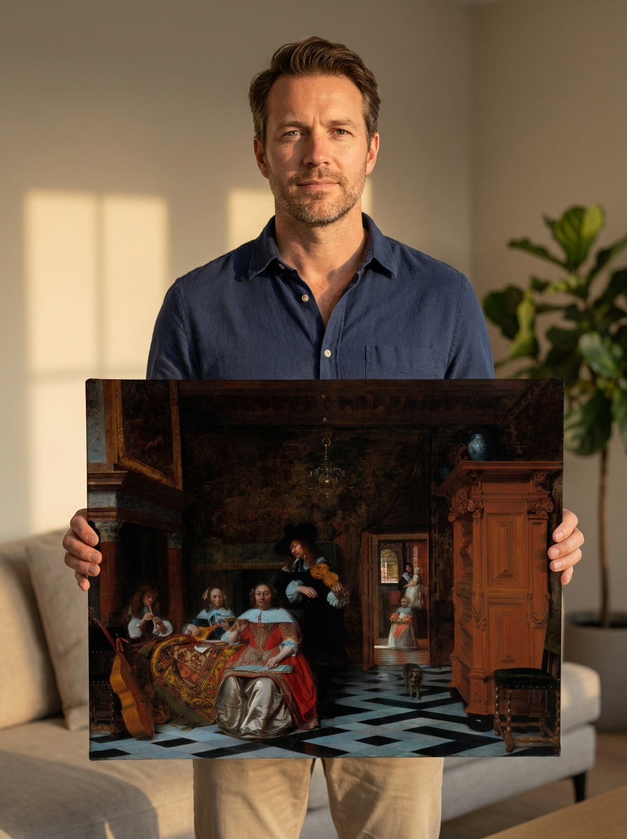 Held for scale — 24 x 18 inch canvas