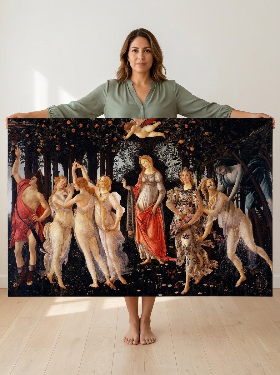 Held for scale — 36 x 24 inch canvas