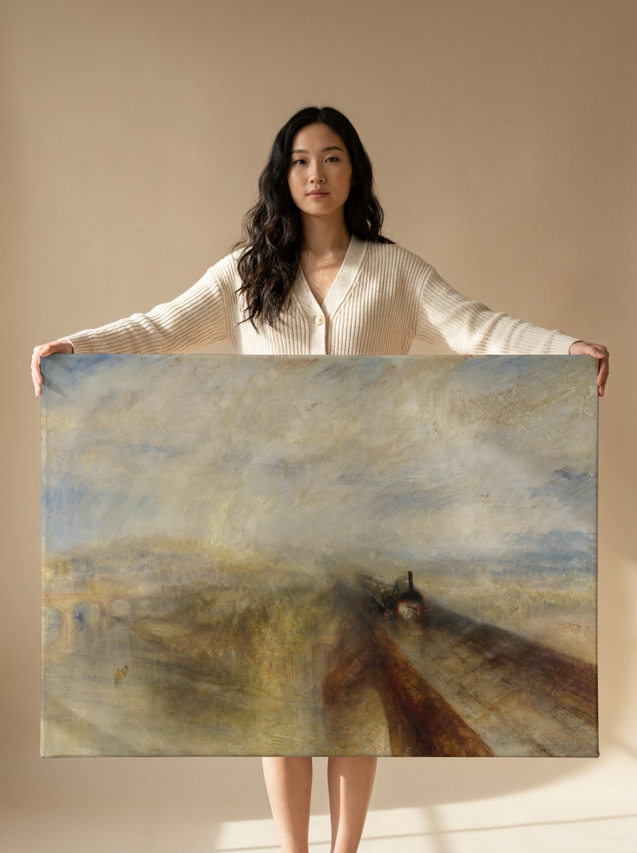 Held for scale — 36 x 24 inch canvas