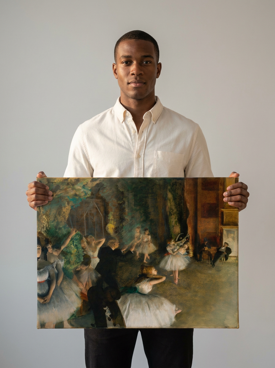 Held for scale — 24 x 18 inch canvas