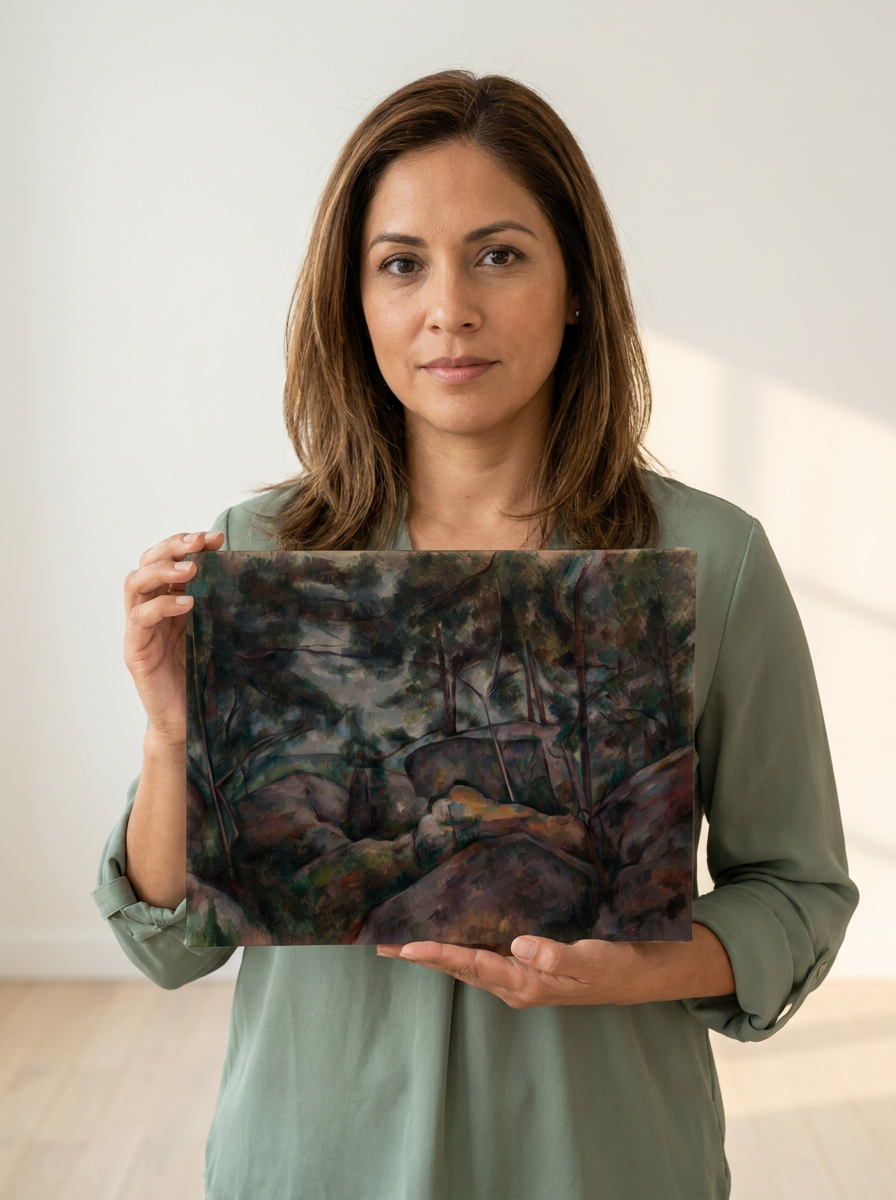 Held for scale — 10 x 8 inch canvas