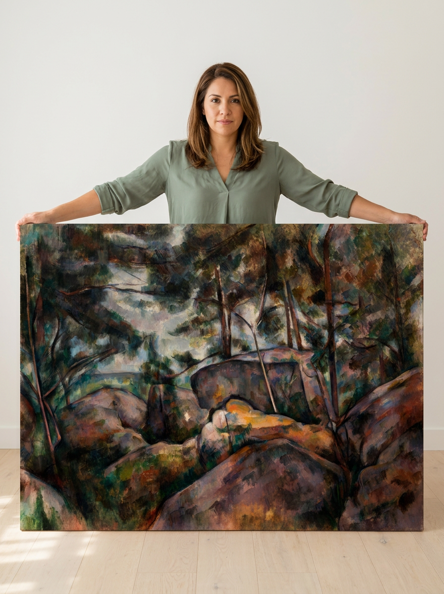 Held for scale — 36 x 24 inch canvas