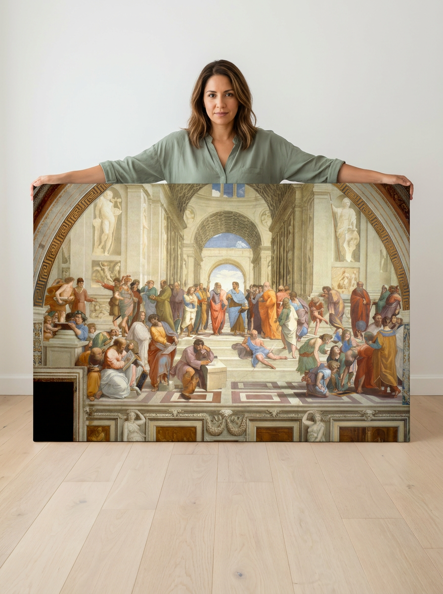 Held for scale — 36 x 24 inch canvas