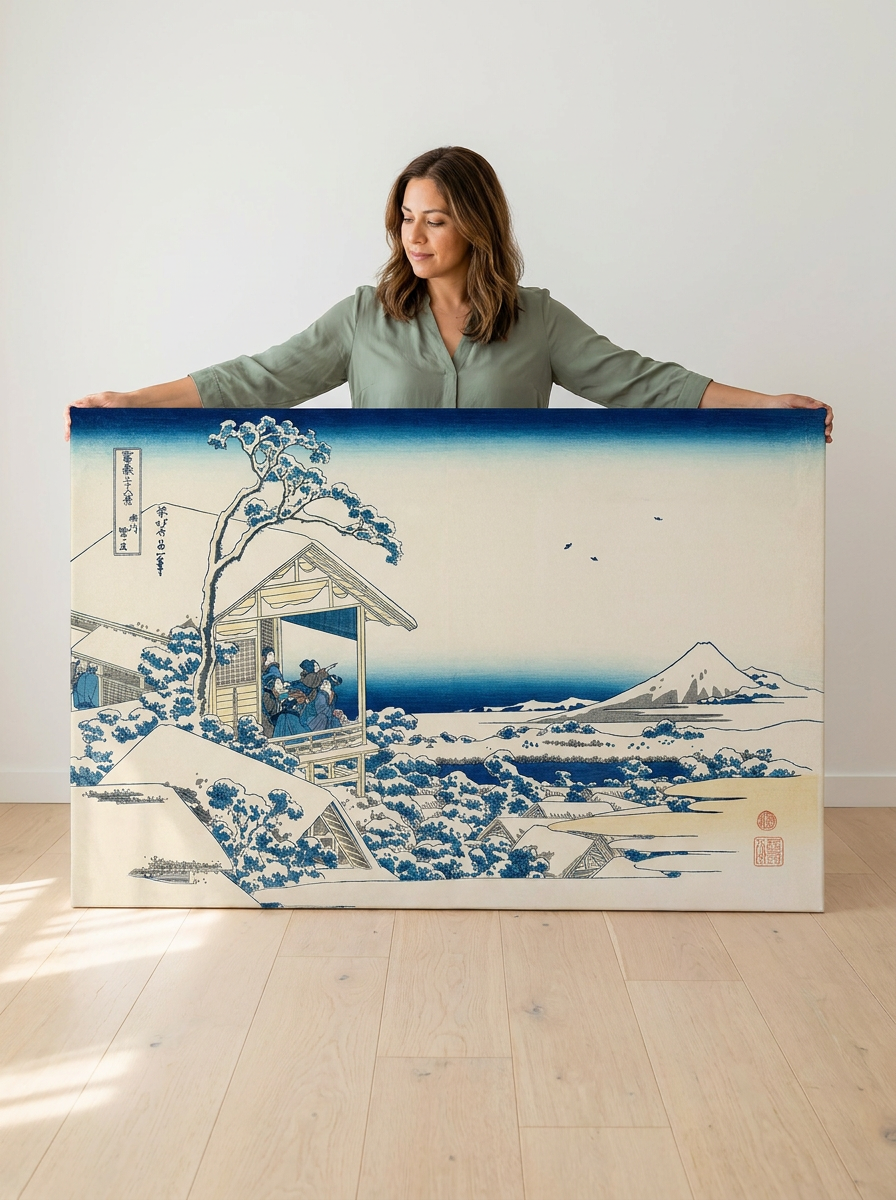 Held for scale — 36 x 24 inch canvas