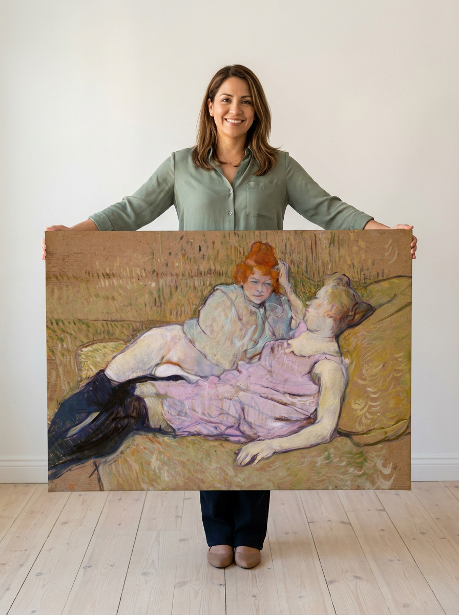 Held for scale — 36 x 24 inch canvas