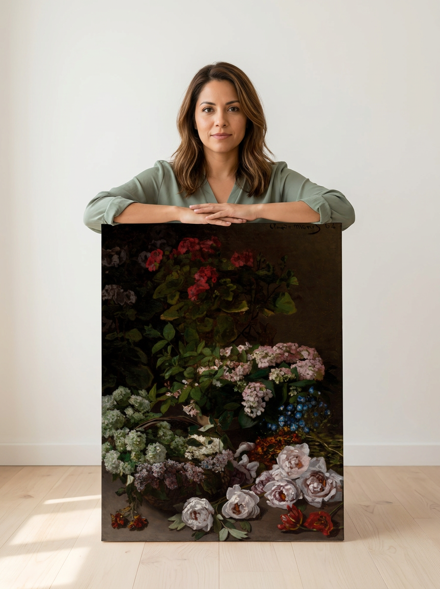 Held for scale — 16 x 20 inch canvas