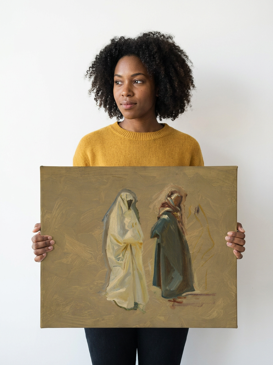 Held for scale — 24 x 18 inch canvas