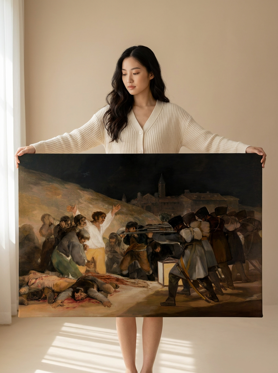 Held for scale — 36 x 24 inch canvas
