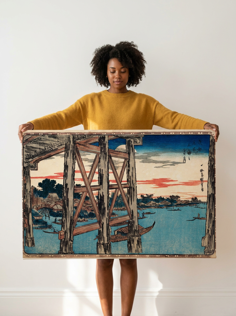 Held for scale — 36 x 24 inch canvas