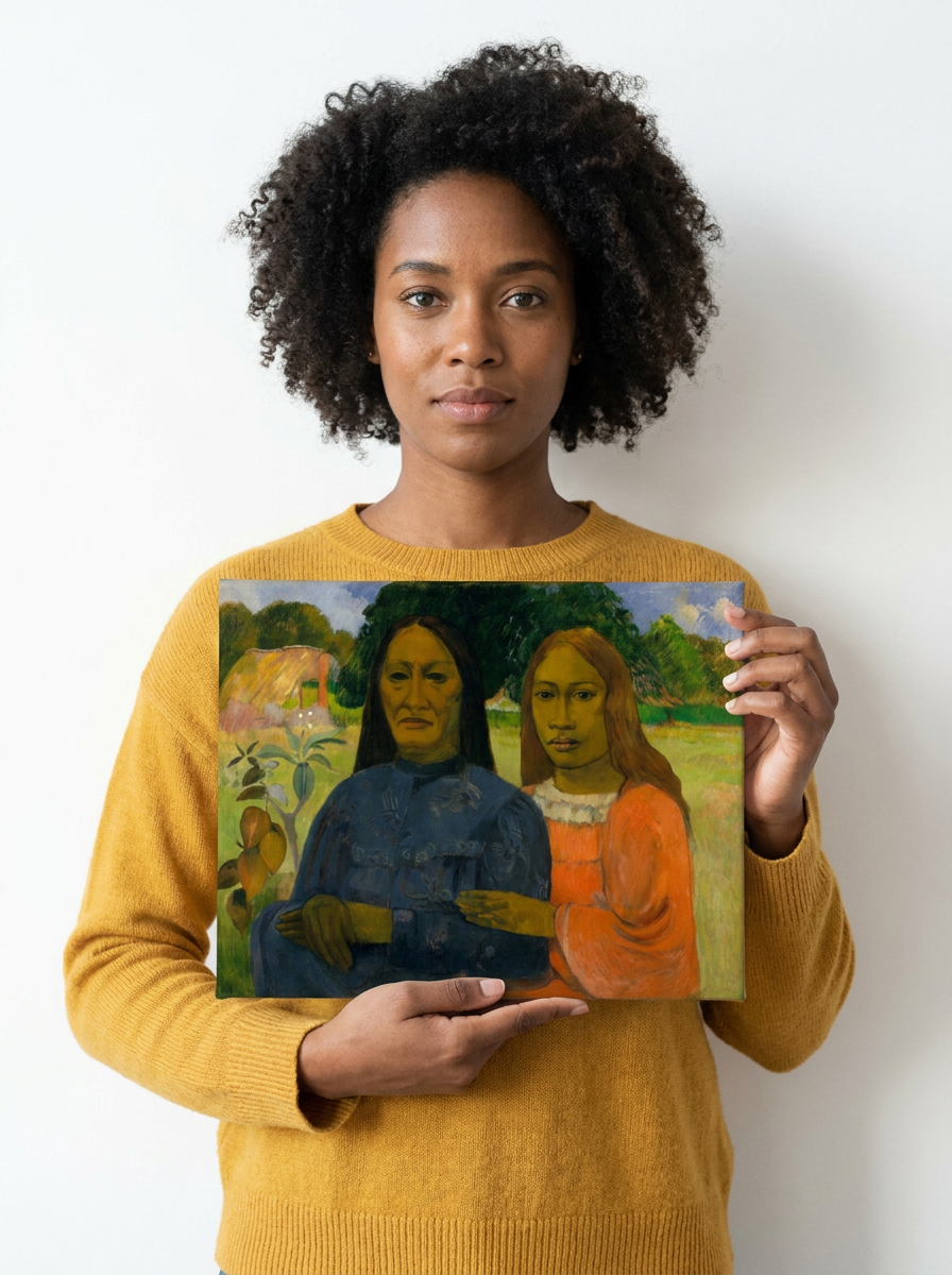 Held for scale — 10 x 8 inch canvas