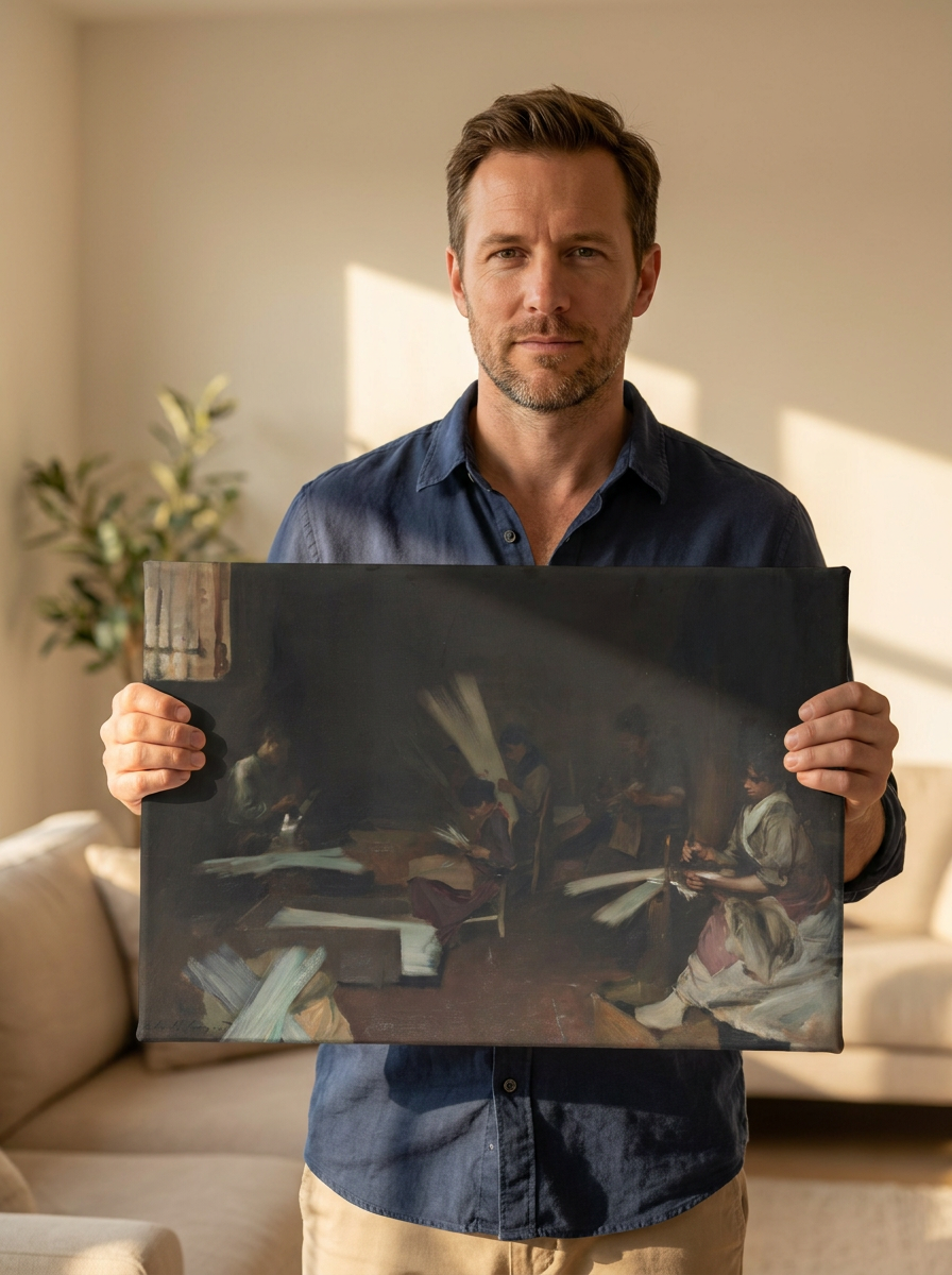 Held for scale — 24 x 18 inch canvas
