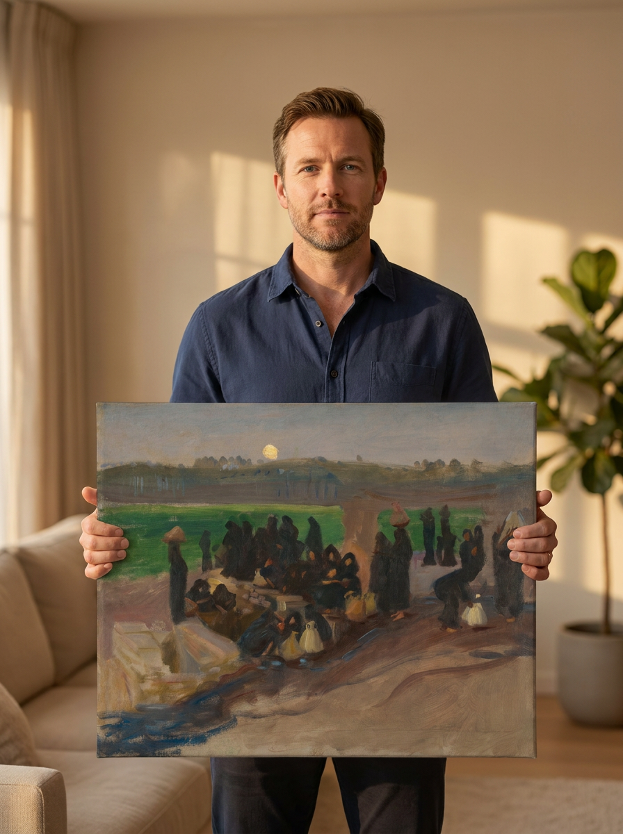 Held for scale — 24 x 18 inch canvas