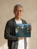 Held for scale — 10 x 8 inch canvas