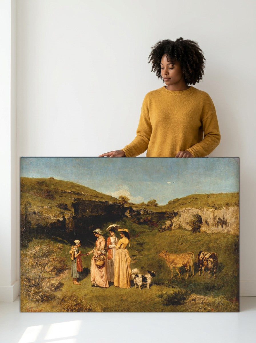 Held for scale — 48 x 32 inch canvas