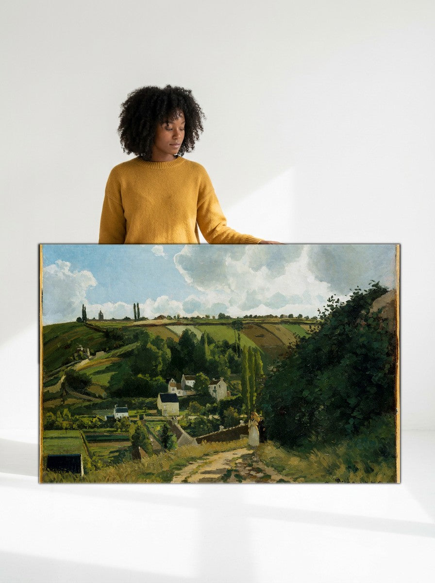 Held for scale — 48 x 32 inch canvas