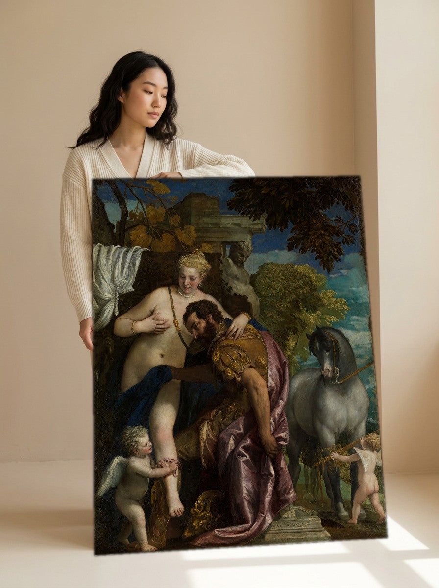 Held for scale — 32 x 48 inch canvas