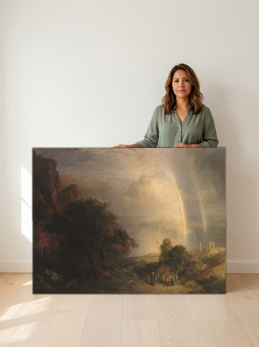 Held for scale — 48 x 32 inch canvas