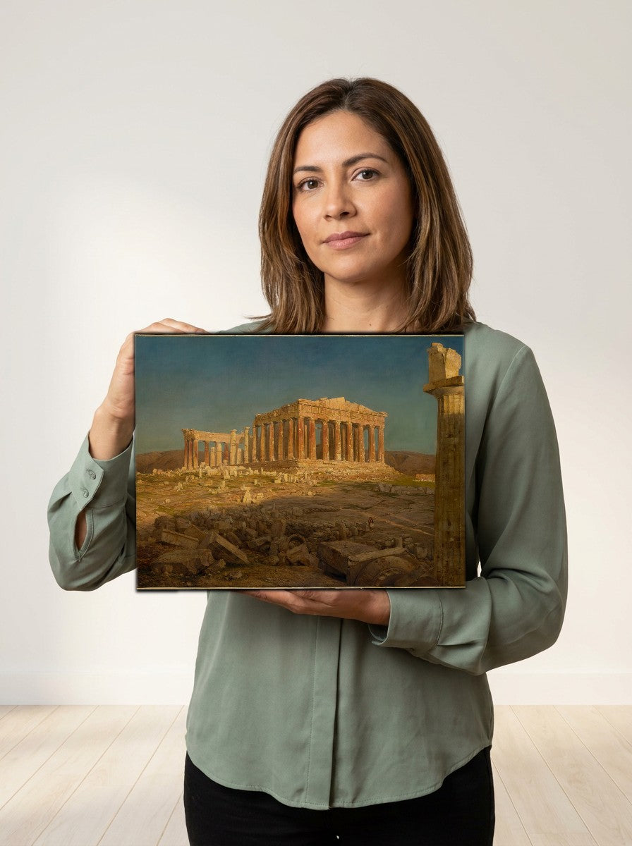 Held for scale — 10 x 8 inch canvas