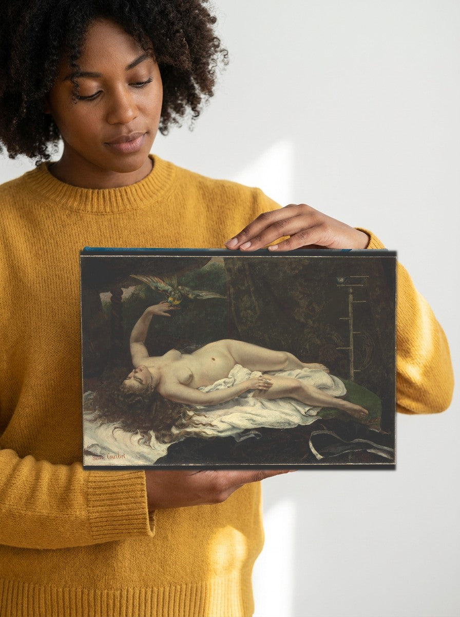 Held for scale — 10 x 8 inch canvas