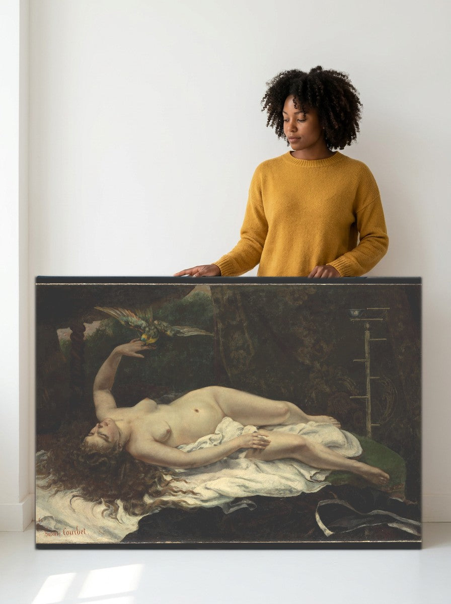 Held for scale — 48 x 32 inch canvas