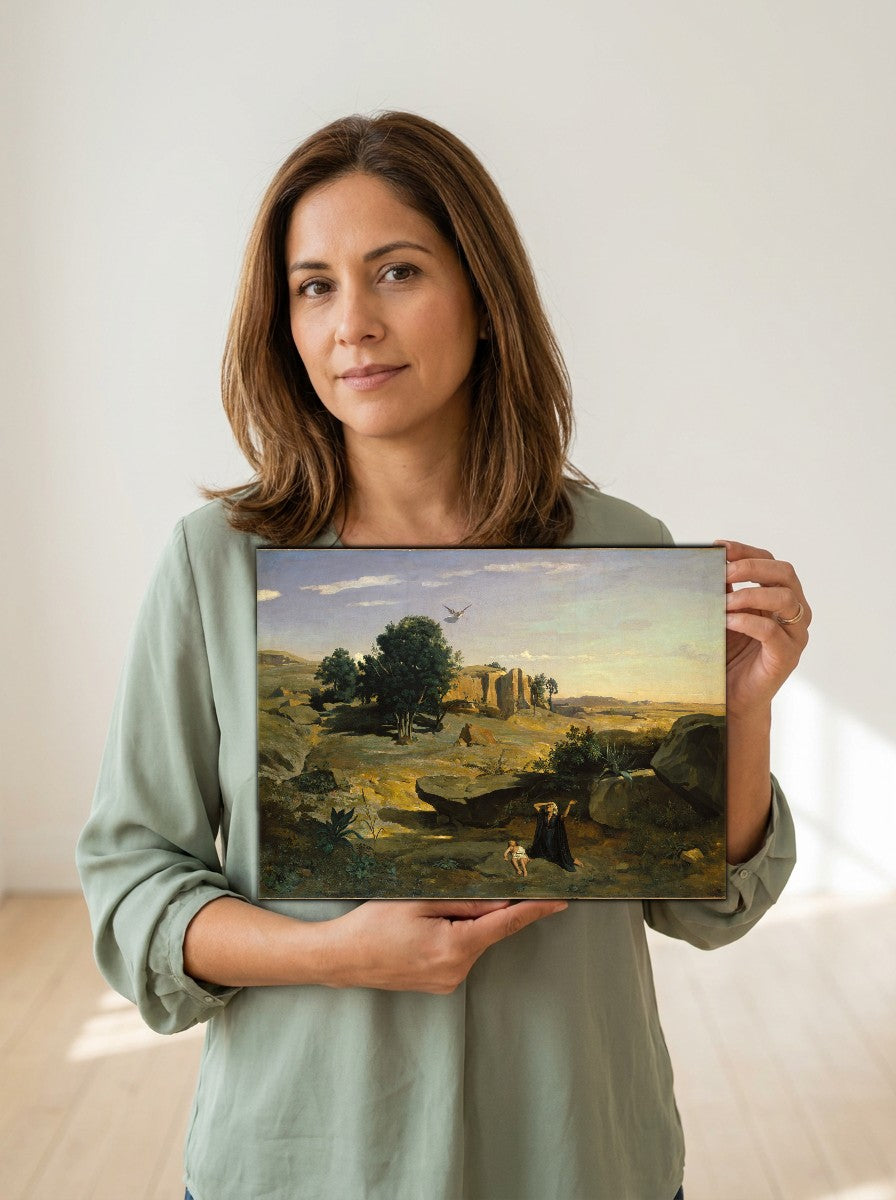 Held for scale — 10 x 8 inch canvas