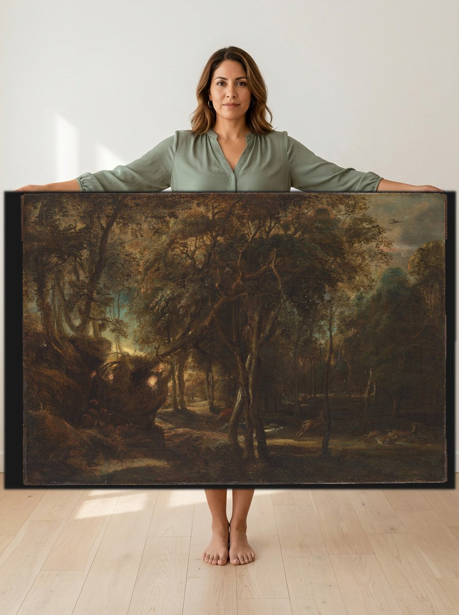 Held for scale — 36 x 24 inch canvas