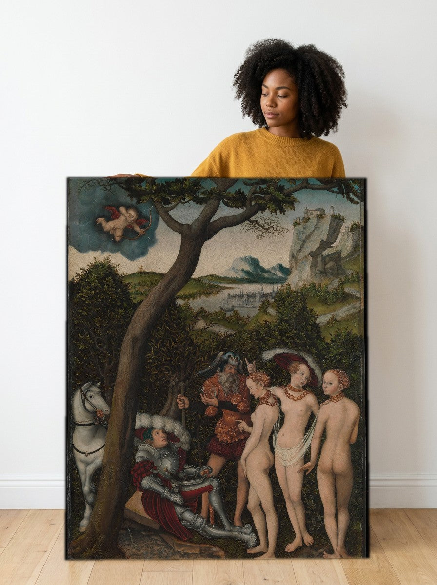 Held for scale — 32 x 48 inch canvas