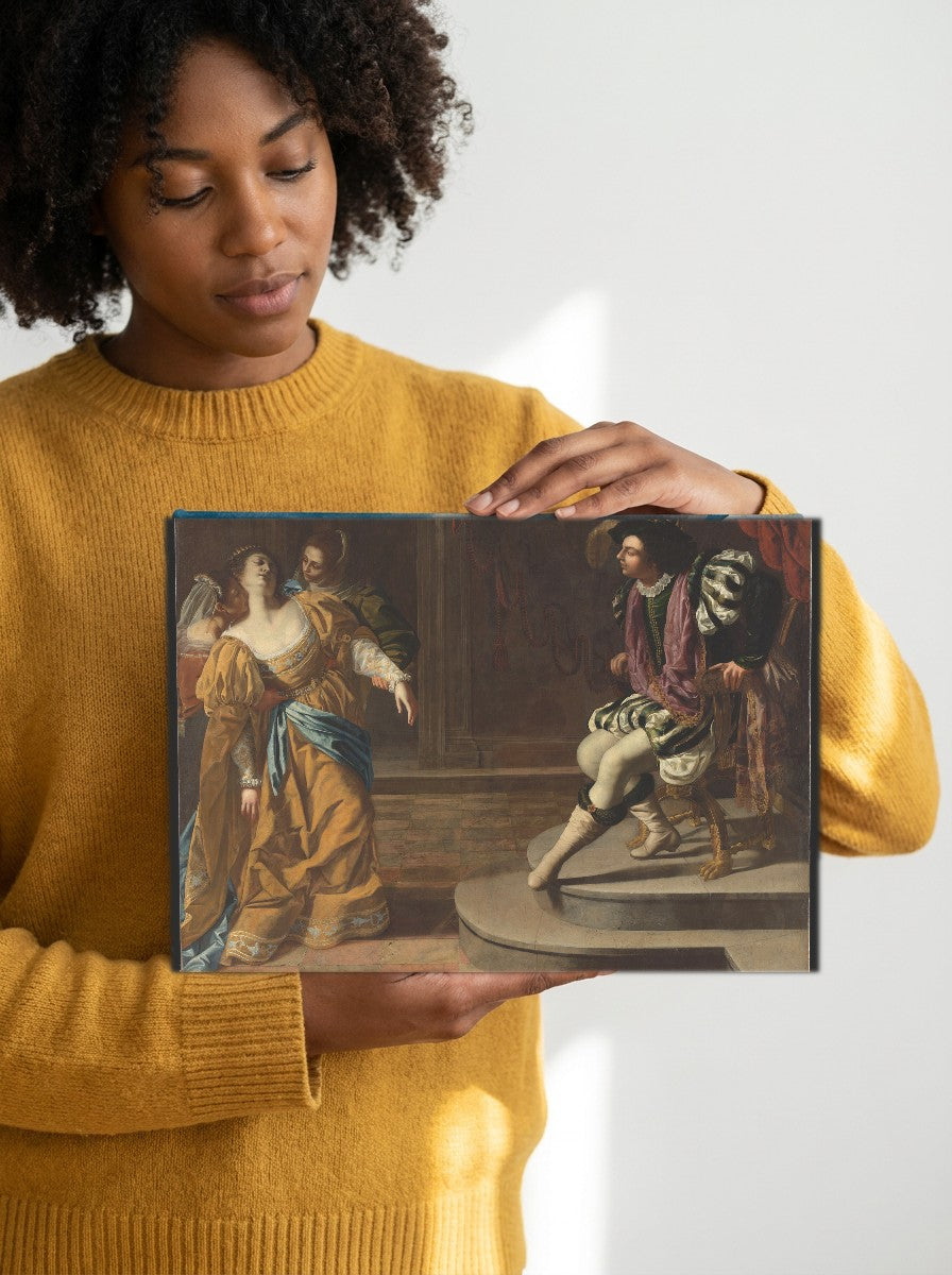 Held for scale — 10 x 8 inch canvas