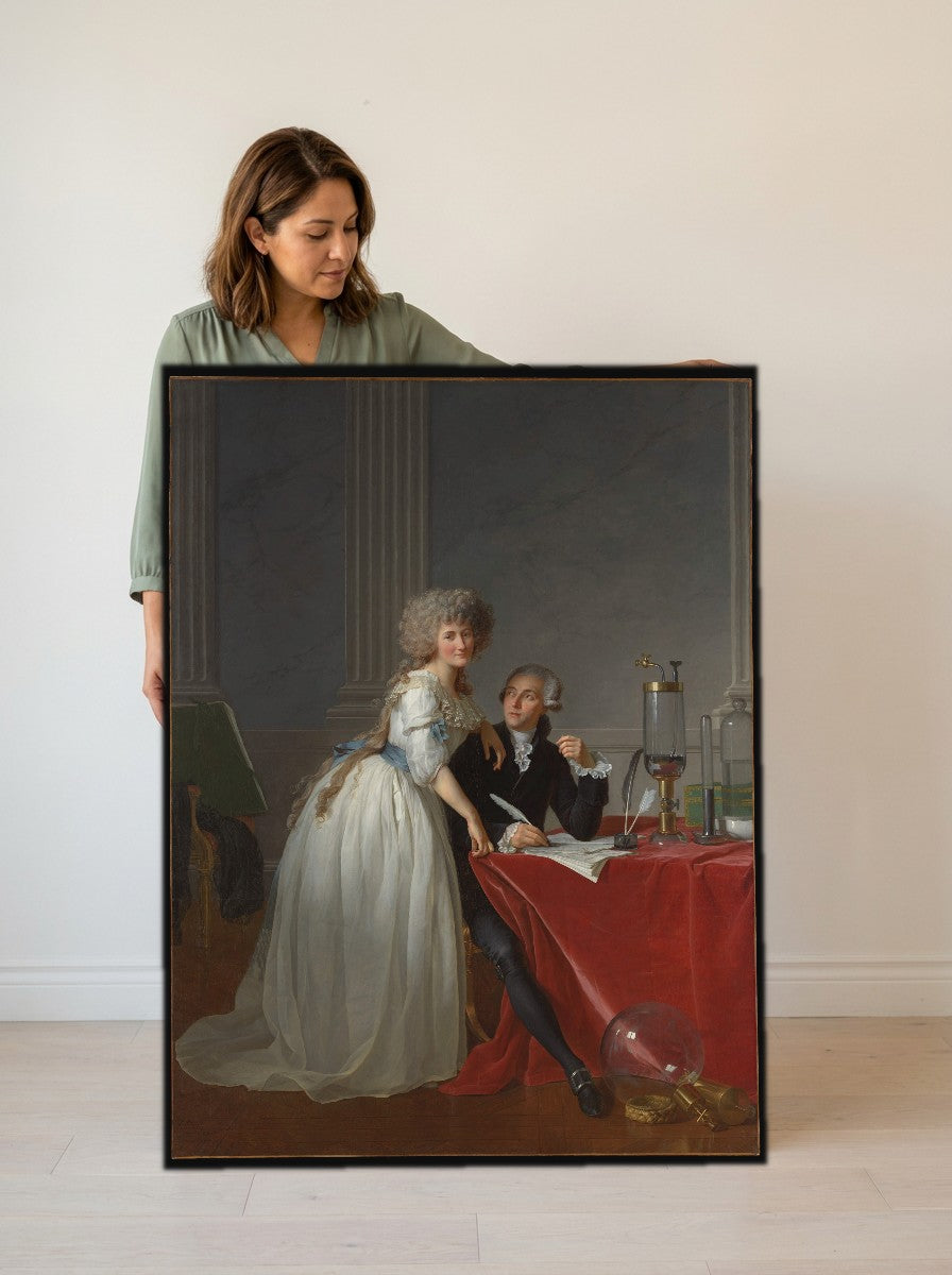 Held for scale — 32 x 48 inch canvas