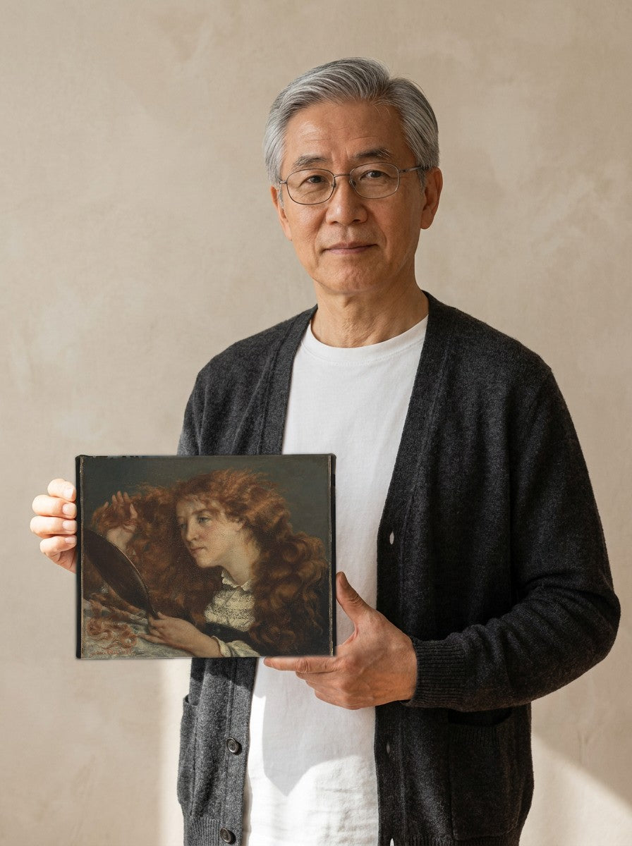 Held for scale — 10 x 8 inch canvas
