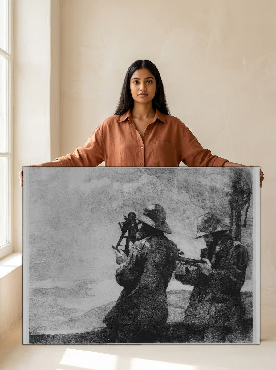Held for scale — 36 x 24 inch canvas