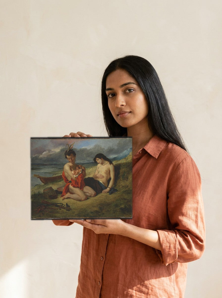 Held for scale — 10 x 8 inch canvas