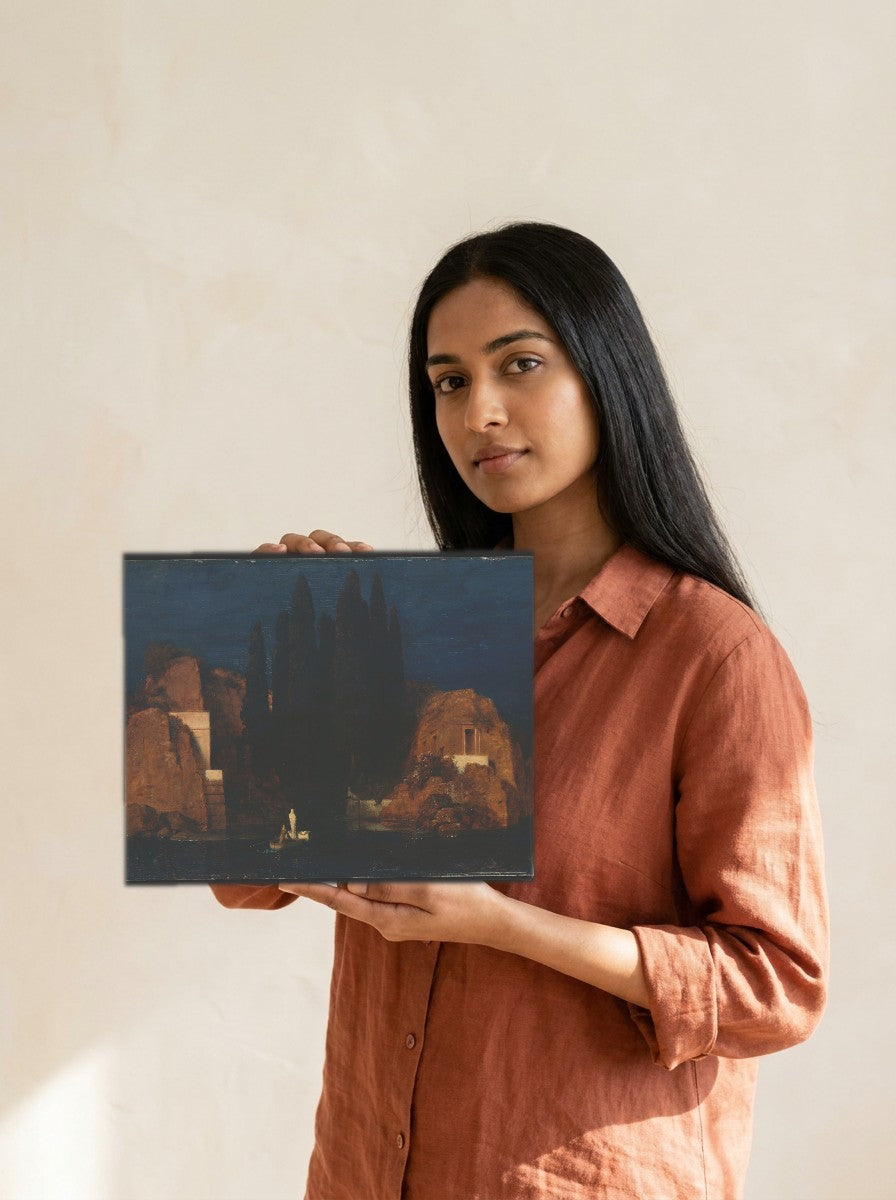 Held for scale — 10 x 8 inch canvas
