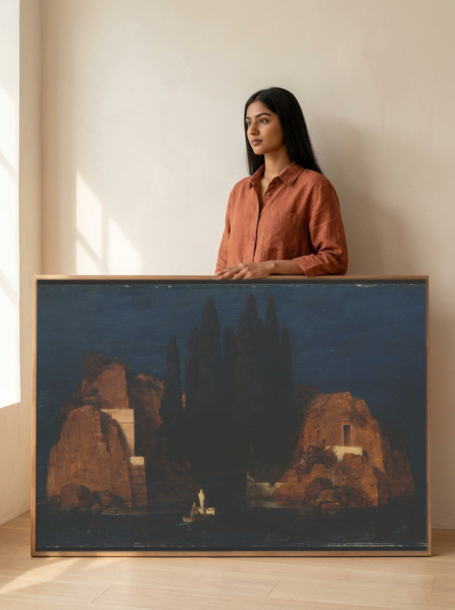 Held for scale — 48 x 32 inch canvas