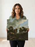 Held for scale — 12 x 12 inch canvas