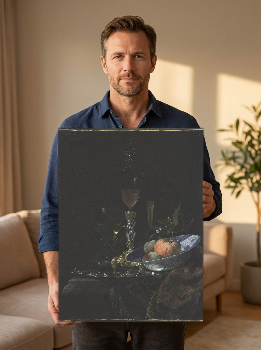 Held for scale — 16 x 20 inch canvas