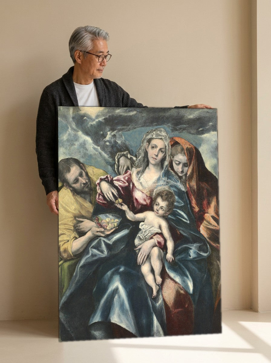 Held for scale — 32 x 48 inch canvas